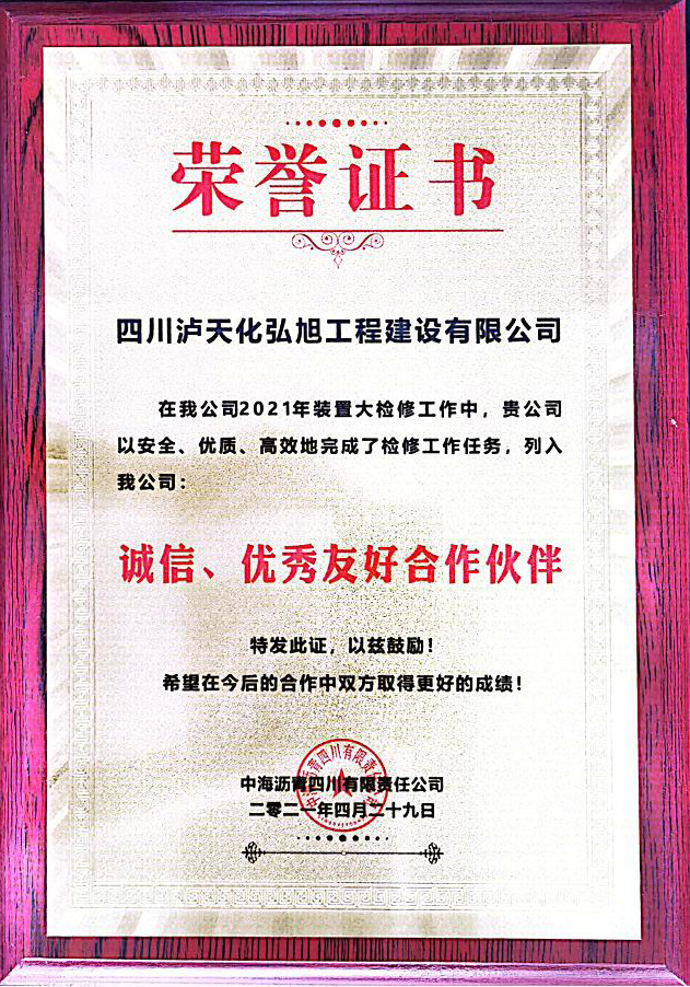誠信、優(yōu)秀友好合作伙伴(圖1)
